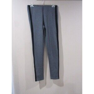 NWT Lior Paris Pants Women Med Gray with BlackStripe Stretch Ankle MSRP $89.